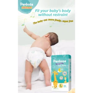 Penbose Baby Diaper Tapes Pull Up Pants 50pcs M/L/XL/XXL/3XL 5 Size Breathable - Image 2