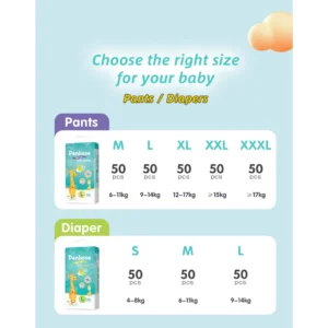 Penbose Baby Diaper Tapes Pull Up Pants 50pcs M/L/XL/XXL/3XL 5 Size Breathable - Image 9