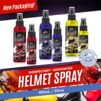 Luxe Essential Helmet Anti-Bacterial Spray – Sanitizer & Deodorizer for Motorcycle Helmets