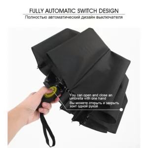 24 Bones/10 Ribs Automatic Umbrella Windproof Anti-UV Sunscreen Large Umbrella - Image 5